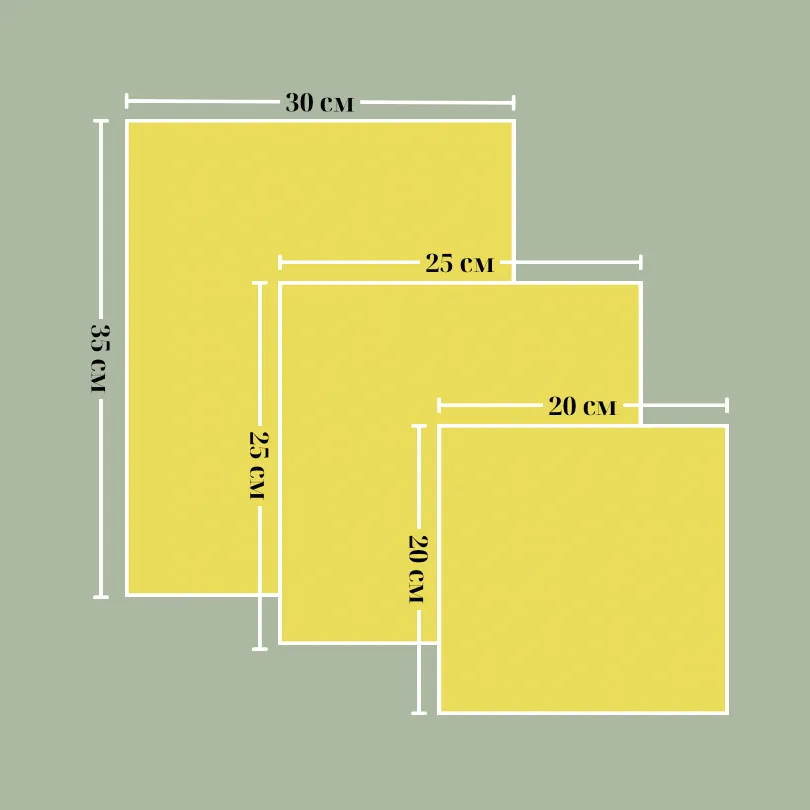 A set of 3 wrappers of different sizes "Monotone" — Photo 4